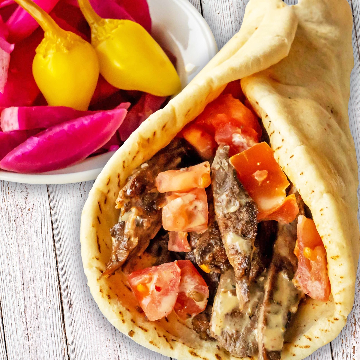 Tri-Tip Shawerma Wrap